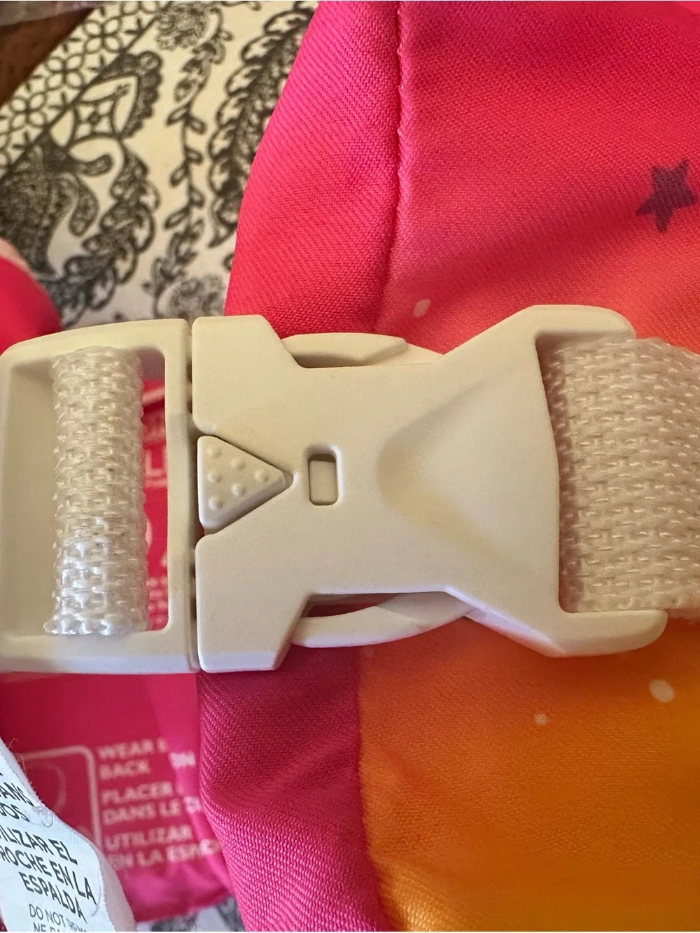 Children's Hot Pink Life Jacket with Safety Labels